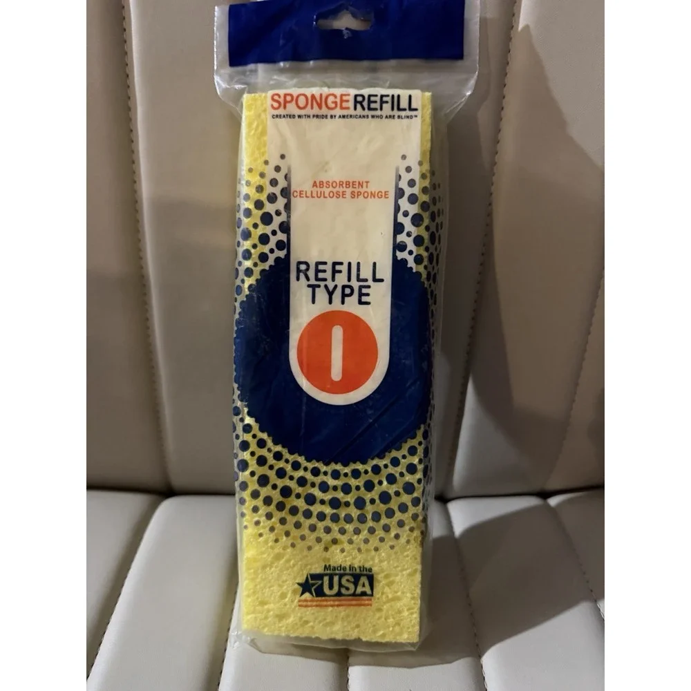 Sponge Mop REFILL TYPE i yellow cellulose squeeze Head butterfly pad 9.5